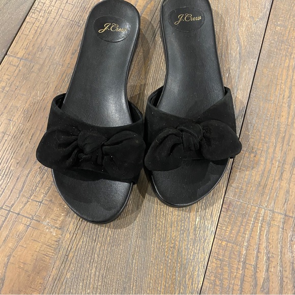 New Jcrew Bedford Bow surfed and leather sandals black US 8 - Picture 4 of 5